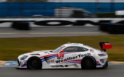 12H de Sebring : La Mercedes AMG GT3/WeatherTech Racing en piste