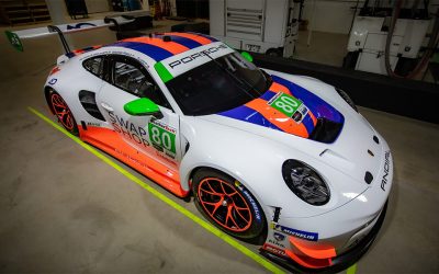 Une livrée hommage à la Porsche 935 victorieuse en 1983 pour AO Racing à Daytona