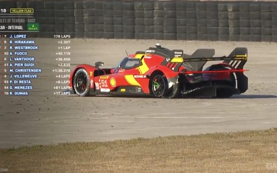 1000 Miles de Sebring : La Ferrari 499P n°51 a subi des dégâts !