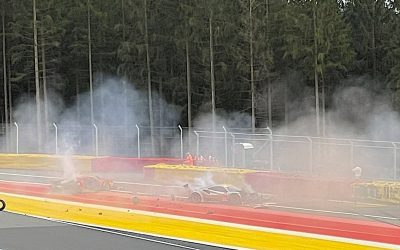 Accident entre deux Ferrari 488 GTE Evo d&rsquo;AF Corse dans le Raidillon à Spa