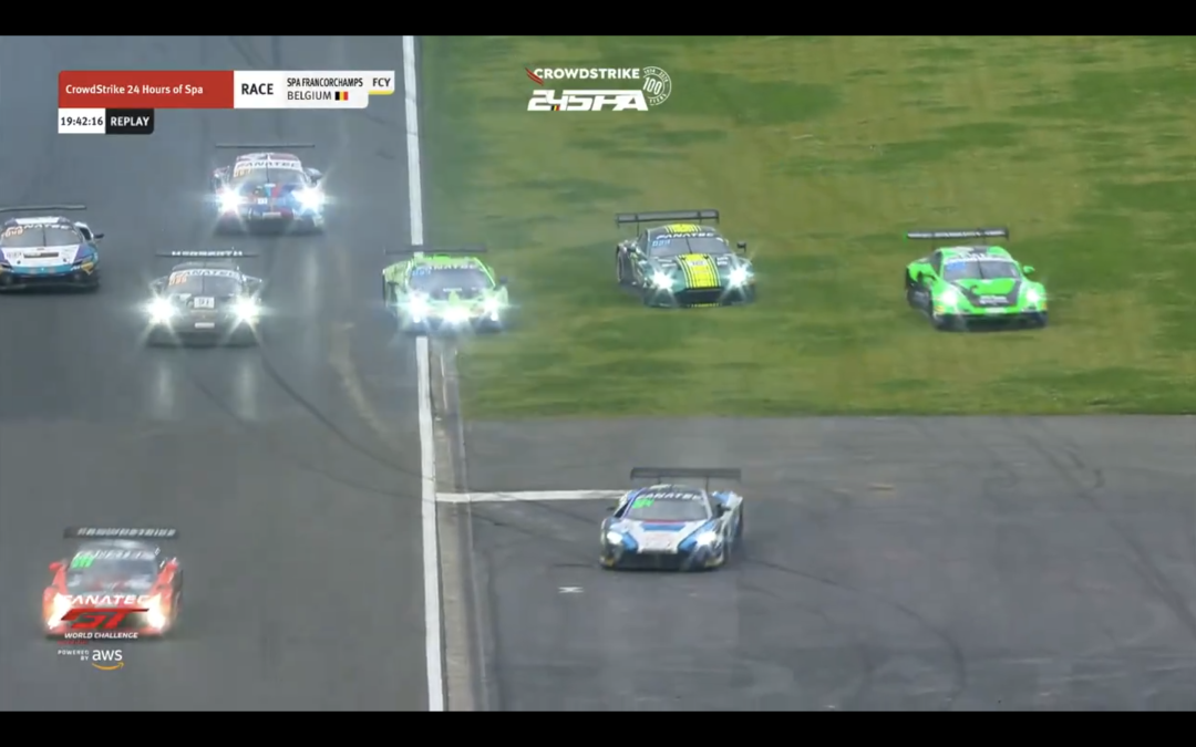 24H de Spa, H+4 : Plusieurs accidents dont un gros accrochage impliquant trois voitures
