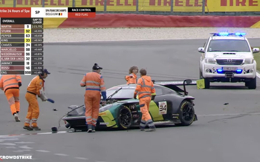 Super Pole interrompue à Spa après un crash de l’Aston Martin n°34