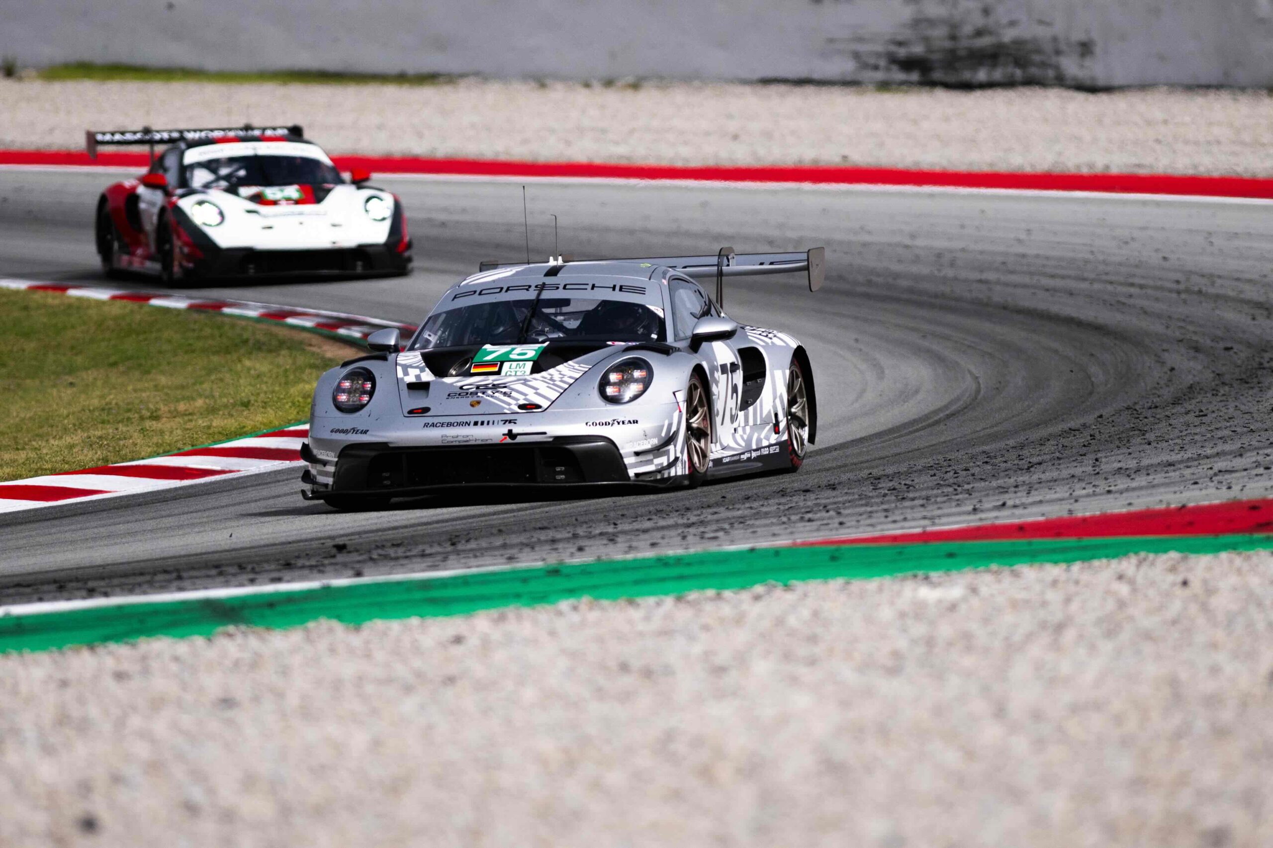 20 JENSEN Michael (DEN), TRULLI Enzo (ITA), JAKOBSEN, Malthe (DEN), ALGARVE PRO RACING, #20, Oreca 07 - Gibson, LMP2 PRO/AM, portrait in the podium  during the 4h of Barcelona, Round 1 of the 2026 European Le Mans Series, from April 9th to 12th on the Circuit de Barcelona-Catalunya in Montmelo, Barcelona, Spain - Photo Javier Jimenez / European Le Mans Series -